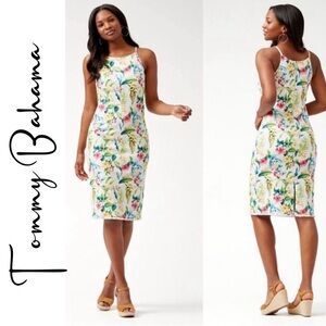Tommy Bahama Tropicalia NWOT Denim Floral Tencel Dress